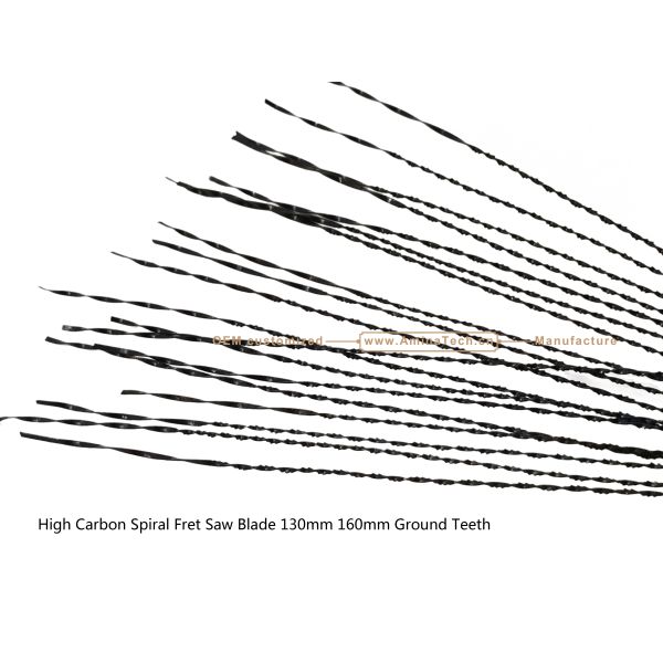 High Carbon Spiral Fret Saw Blade 130mm 160mm Ground Teeth,Carving Hole on Wood or PVA for Ads