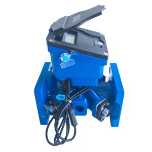 Easy Operation and Low Cost GSM GPRS Ultrasonic Water Meter with blue and white