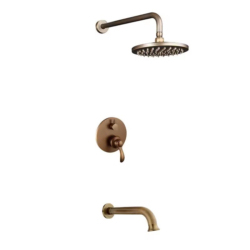 Customized Rainfull Luxury Solid Brass Concealed Shower Set With Square 8 inch Shower Head Hot And Cold Water
