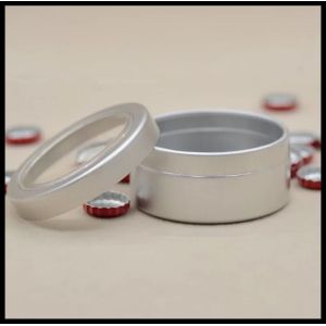 Wholesale 25g Aluminum Jar With PVC Window Aluminum Wax Can Wholesale from china suppliers