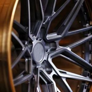 factory Customized 2 piece super deep concave brushed bronze polished lip forged