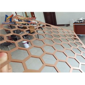 Carbon Steel Hexagonal Perforated Metal Screen Panels 2440mm 1220mm