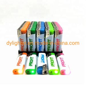 Refillable Advertising Dongyi LED Lighter F002 Windproof Lighter with Customized