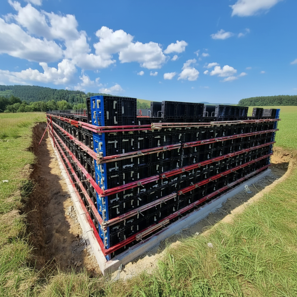 Interlocking Reusable Formwork System Eco Friendly Plastic Shuttering Sheets
