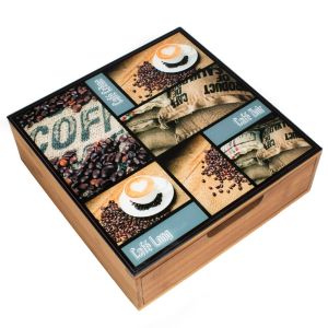 bamboo coffee pod storage drawer