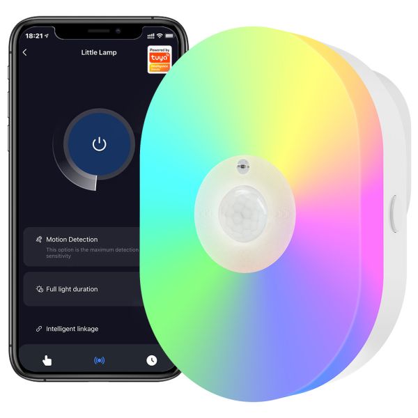 Quality Oval Tuya Pir Sensor Night Light Bathroom Motion Sensor Night Light for sale