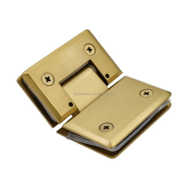 Sliver/Black 135 Degree Glass to Glass Shower Hinge with Stainless Steel Construction