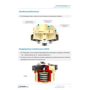 Parallel 3 Jaw Pneumatic Gripper Multi Tooth Eoat Grippers Gripper THN-A