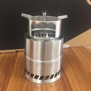 China Folding Outdoor Smokeless Stove 12.2 Inch BBQ Stainless Steel Fire Pit on sale