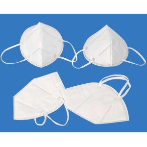 White Color KN95 Disposable Particulate Respirator With Folding Design