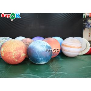 LED Huge Hanging Inflatable Lighting Decoration Eight Planets PVC Material