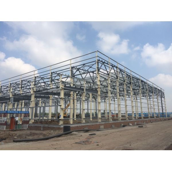 Quality Prefab Steel Structure Warehouse with Sandwich Panel Walls and Roof for sale
