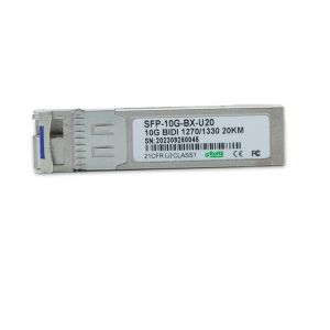 10GBASE BIDI SFP+ Transceiver Module 1270nm TX/1330nm RX 20km Simplex LC SMF