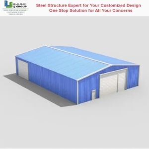 Q355 Prefabricated Steel Warehouse Building with Fireproof Design