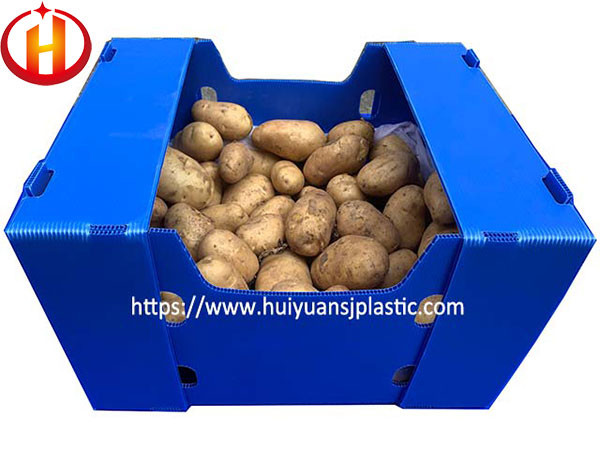 Quality Stackable Foldable Corrugated Plastic Box For Packaging Fruits Vegetables for sale