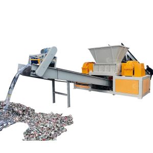15kW PLC Controlled Mini Aluminum Can Shredder/Glass Shredding Machine