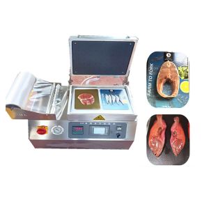 Modified Atmosphere Vacuum Skin Packaging Machine Pack Tray Sealer 240 Pcs/H