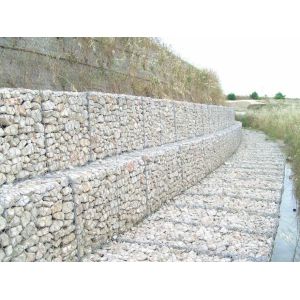60×80 Mm Hot Dipped Galvanized Gabion Baskets / Box For Retaining Wall