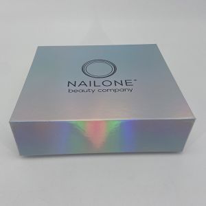 Custom Printed Deluxe Holographic Rigid Foldable Magnetic Closure Gift Cosmetics