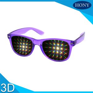 Trendy Flip Clip 3D Fireworks Glasses With Diffraction Lenses OEM / ODM