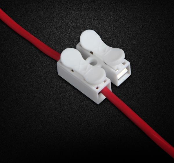 Quality 2 Pole Quick Wire Connector Terminal Block Spring Connector LED Strip Lighting for sale