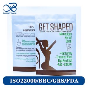 China Biodegradable And Eco-Friendly Stand Up Pouches For Nutraceuticals Packaging With Reusable Zipper And Tear Notch. on sale