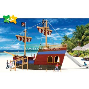 Professional CAD Wooden Playground Slide Popular Galvanized Pipe