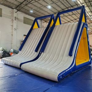 High Quality Inflatable Water Triangle Slide Inflatable Floating Lake Slide