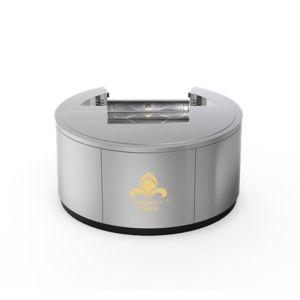 Customizable Round Teppanyaki Grill Table with Smoke Exhaust