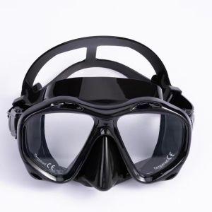 Lightweight Spearfishing Scuba Diving Mask Goggles Black Silicone