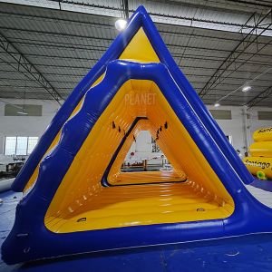 High Quality Inflatable Water Triangle Slide Inflatable Floating Lake Slide