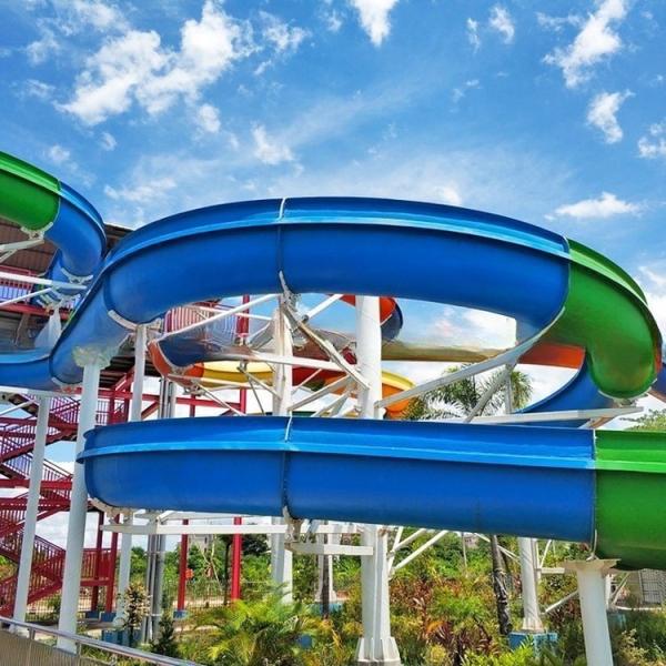 Fiberglass Open Spiral Water Slide for Outdoor Amusement Aqua Park