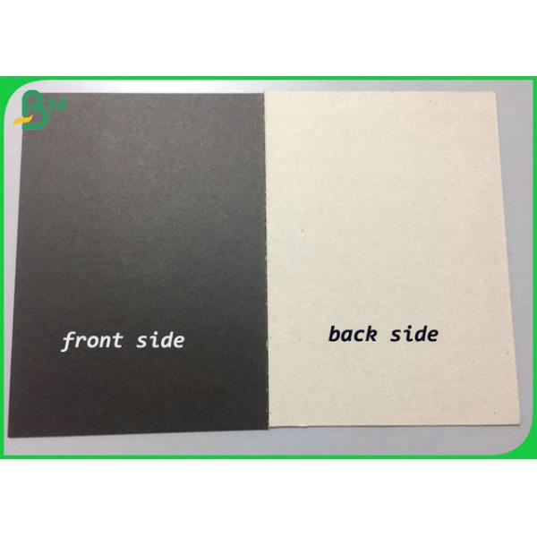 Quality 2mm 3mm Grey Back Laminated Black Paperboard Recycled For Archives Folders for sale