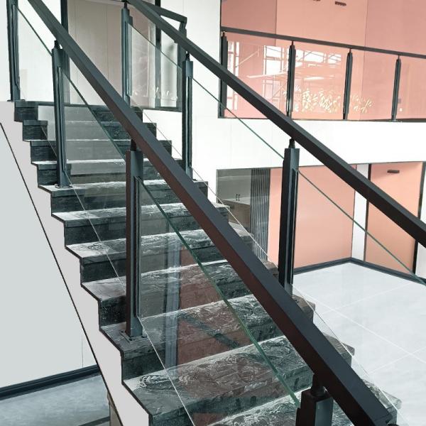 Quality Home Aluminum Staircase Handrail Rustproof Aluminum Step Railing for sale