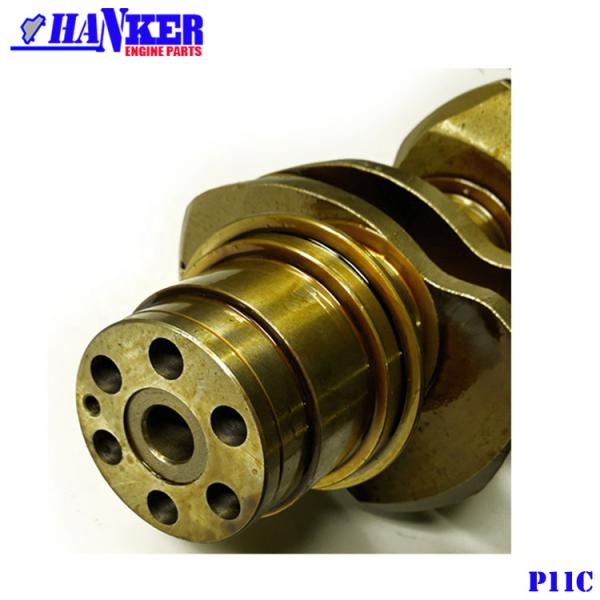 Excavator Parts Cast Steel Crankshaft For P11C Engine