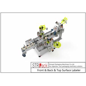 Front Back Top Surface Bottle Labeling Machine Servo system Driving