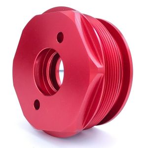 Wholesale RoHS Certified Aluminum Machining Parts in Red Anodized Finish for ODM from china suppliers