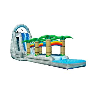 Aldult Outdoor Rental Inflatable Large Water Slides With Bouncy