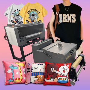 2Heads 30cmA3 DTF Inkjet Printer Heat Transfer Printing Machine With Powder