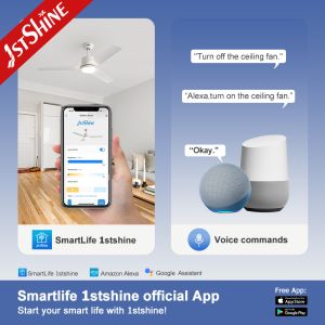 Cooling and Lighting Solution Dimmable LED Ceiling Fan with Remote Control Lower