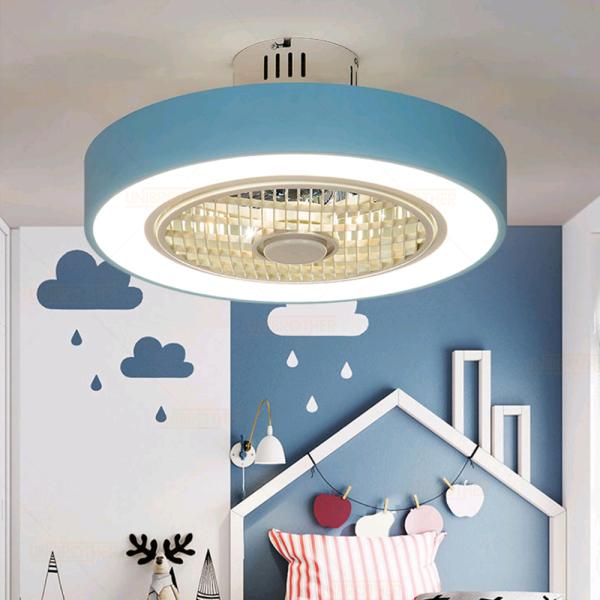 Macaron Fan ceiling with remote control dimming 19 inch fan lamp for girl bedroom modern ceiling fan light(WH-VLL-14)