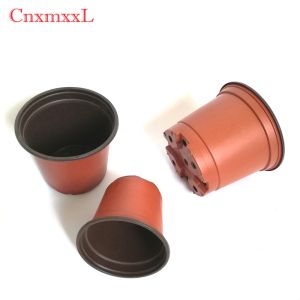 Double-color plastic flower pot plastic plant pot plastic flower container in