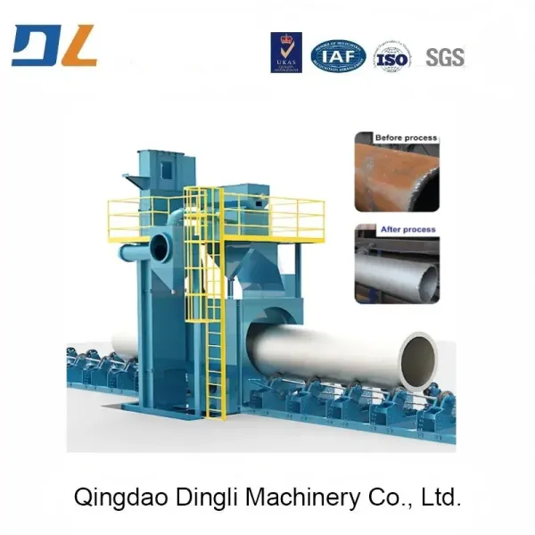 Customized Steel Pipe Inner/Outer Wall Shot Blast Cleaning Machine