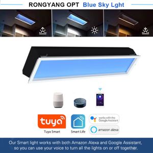 Wholesale 1200x300 Durable Artificial LED Skylight Ceiling Panel 100W 5500 lumen from china suppliers