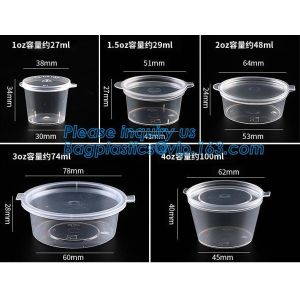 4oz PP Sauce cup hinged lid airtight pot Injection take away food container,PLA