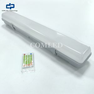 Sensor dimming vapor proof batten light IP65 tri-colour LED lighting fixtures