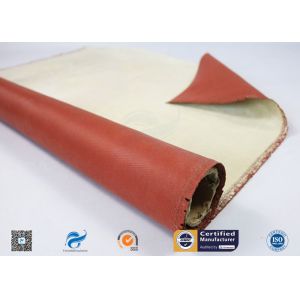 96% High Silica Cloth Coated With One Side Red Silicone For Fireproof