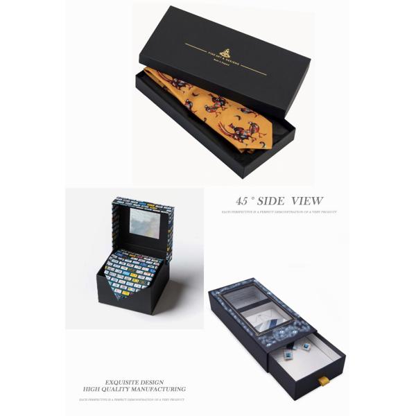Luxury High Quality Customizable Cardboard Necktie Tie Gift Packaging Box