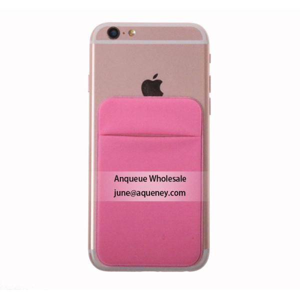 Promotion Various Color Card holder For Cellphone, Protective Lycra Smart Wallet