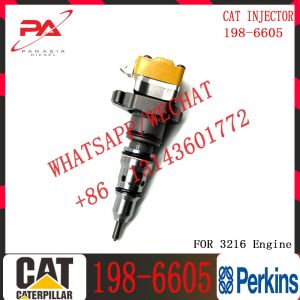 Common Rail Diesel Injector 198-6605 for C-A-Terpillar Excavator 3126 3126E